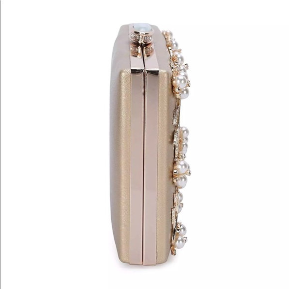 Chichitop pearl beaded evening clutch bridal wedd - Picture 5 of 8